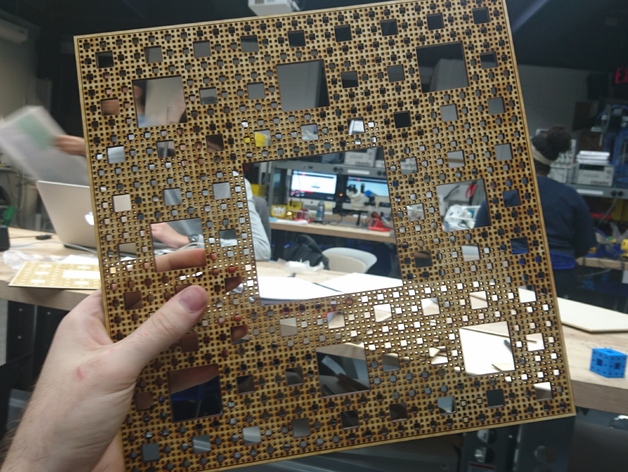 Sierpinski Carpet level 5 Lasercut