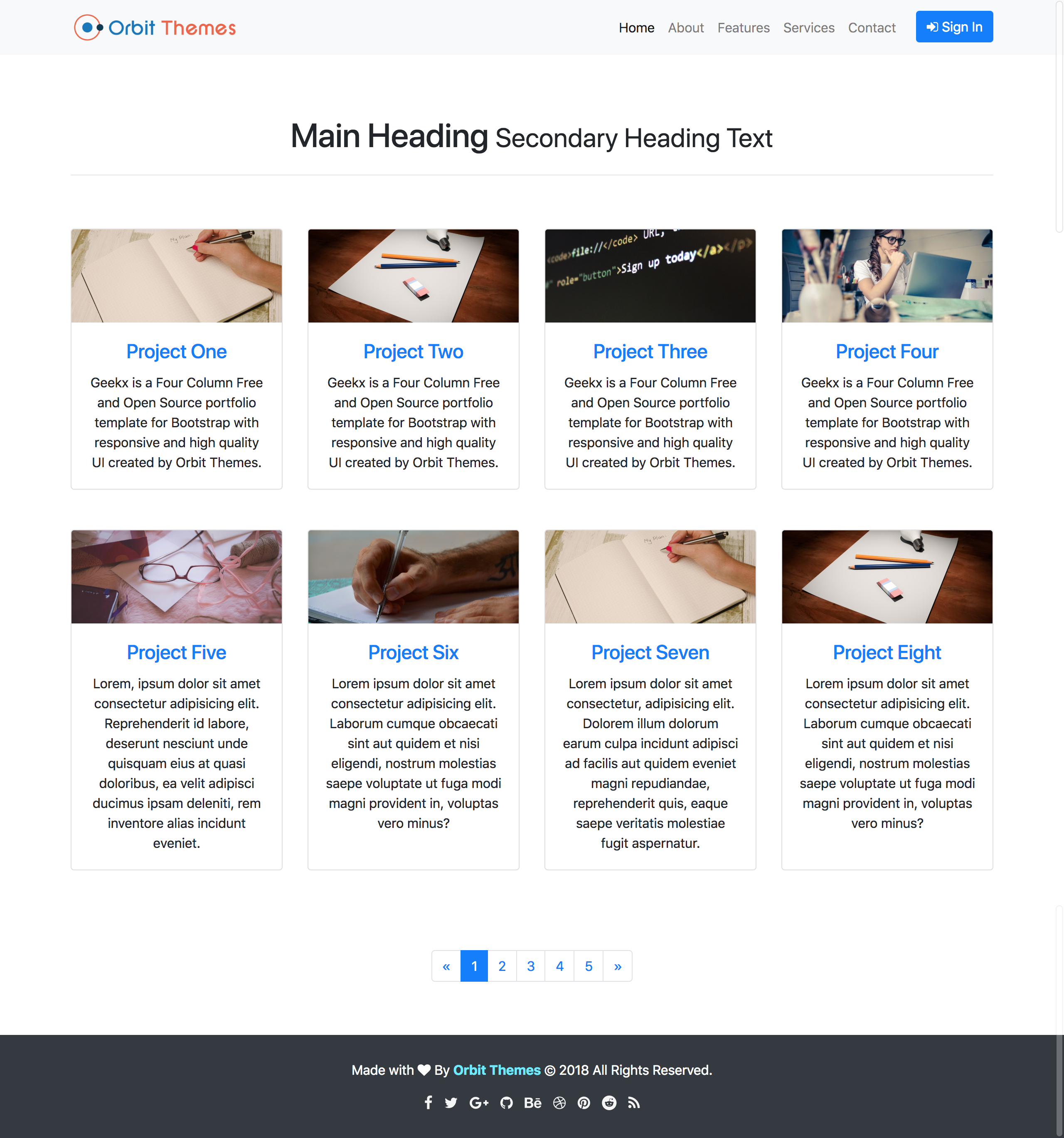 Geekx Four Col Portfolio Preview